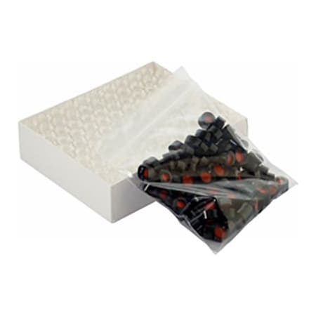 Cp Lab Safety. Wheaton 12X32 Clear Borosilicate Glass Vials, Black Cap, PTFE/Silicone, Case of 100 W225151-0201